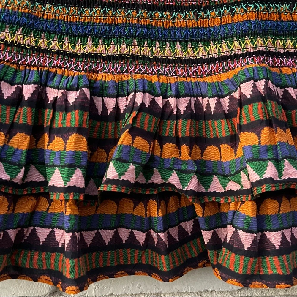 NWT Farm Rio Graphic Toucans Stripe Mini Skirt in Multi - Size XL - Picture 3 of 11
